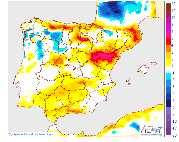Variación de temperaturas máximas AEMET. 06 Meteosojuela