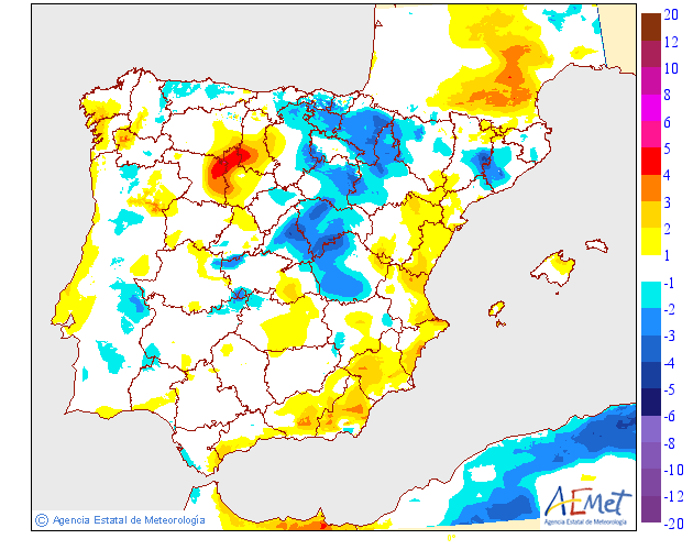 Variación de temperaturas máximas AEMET. 08 Meteosojuela