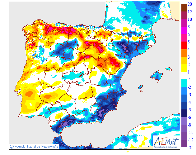 Variación de temperaturas máximas AEMET. 27 Meteosojuela