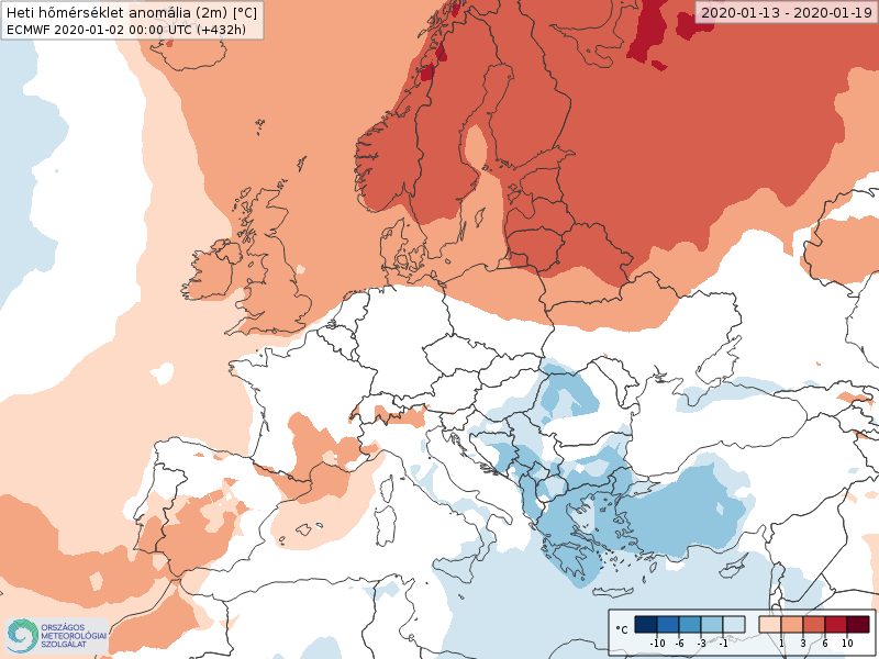 Anomalías Temperaturas Enero 3 semana ECMWF