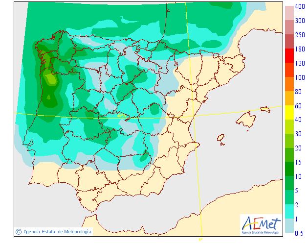 Precipitación Media según AEMET. 31 Meteosojuela La Rioja