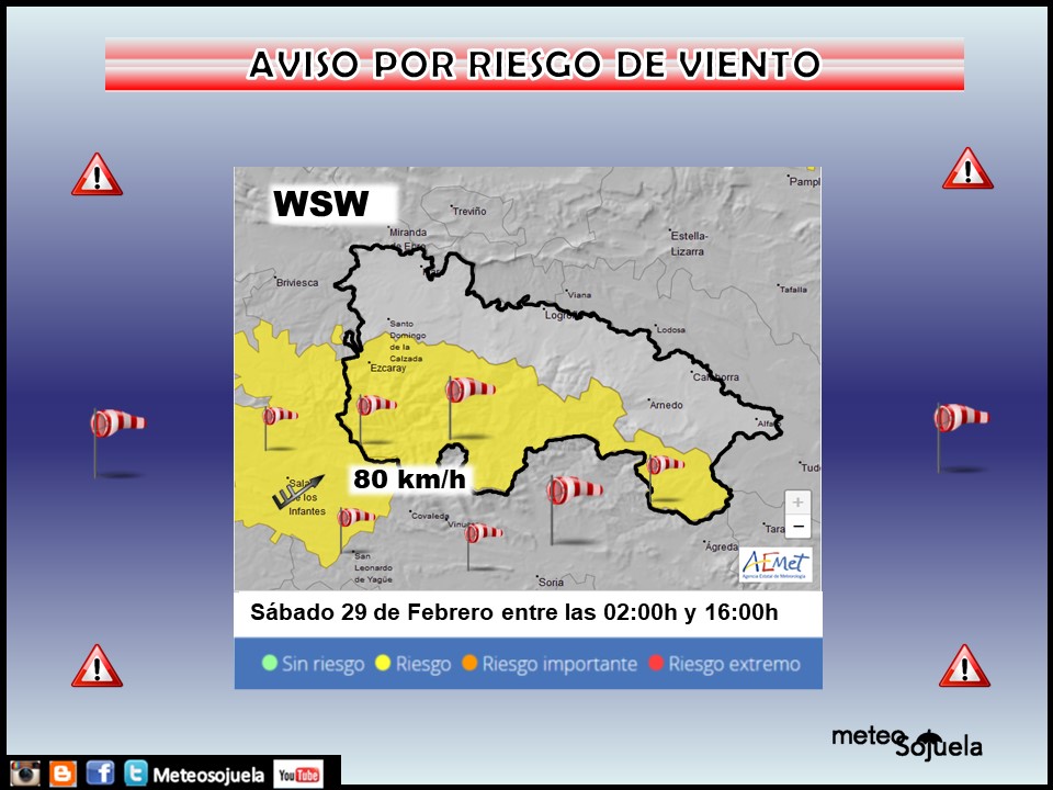 Aviso Amarillo por Viento en la Ibérica. 29 Meteosojuela