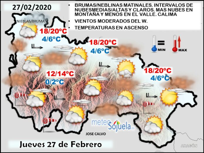 Mapa tiempo La Rioja. Meteosojuela Mapa tiempo La Rioja. Meteosojuela