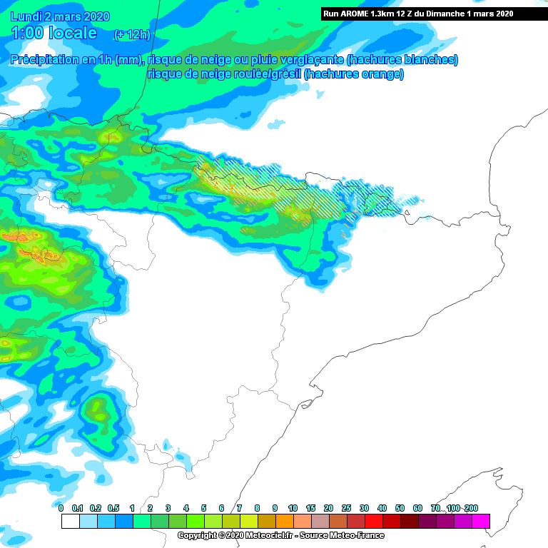 Animación Precipitación modelo AROME. Meteosojuela La Rioja