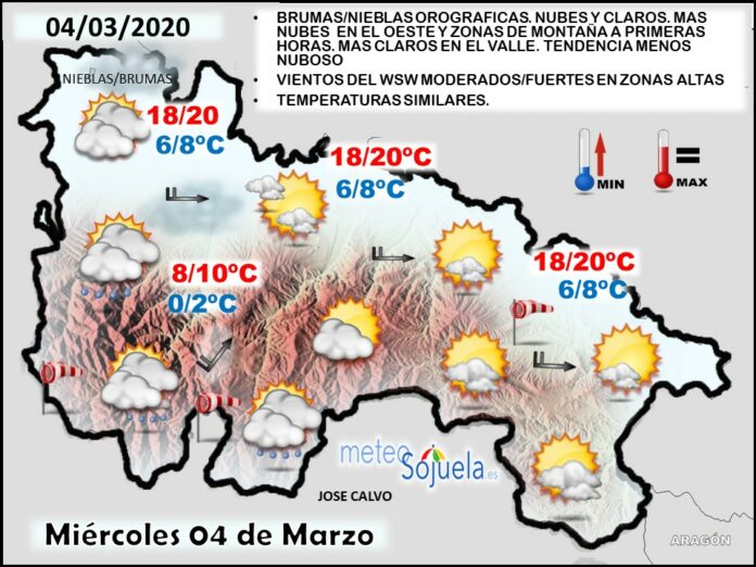 Mapa tiempo La Rioja. Meteosojuela Mapa tiempo La Rioja. Meteosojuela