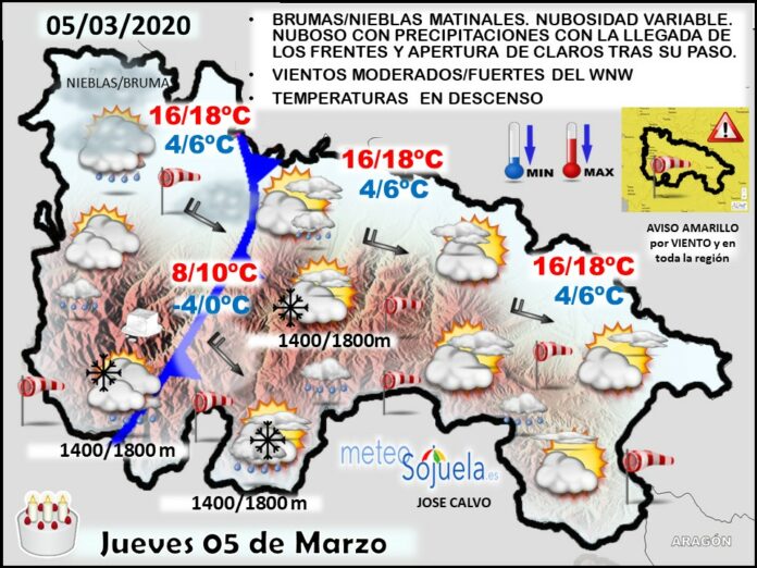 Mapa tiempo La Rioja. Meteosojuela Mapa tiempo La Rioja. Meteosojuela