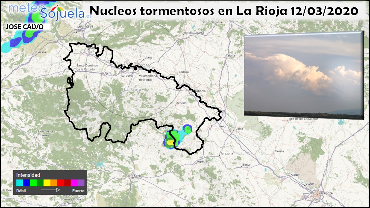 Nucleos tormentosos en La Rioja. Meteosojuela