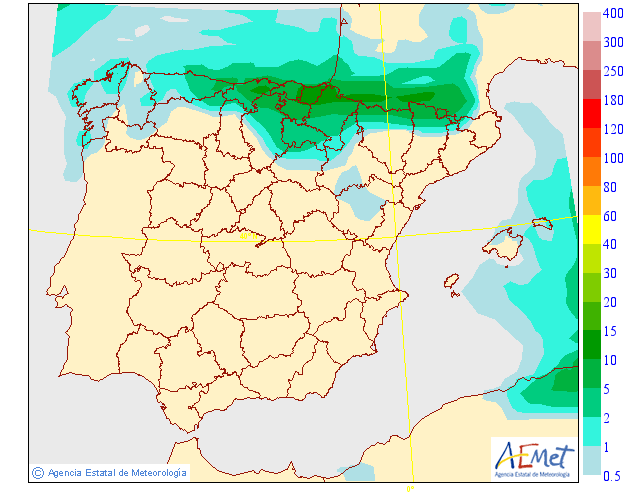 Precipitación Media según AEMET. 07 Meteosojuela La Rioja