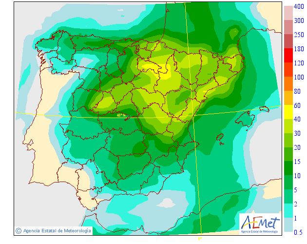 Precipitación Media según AEMET. 16 Meteosojuela La Rioja