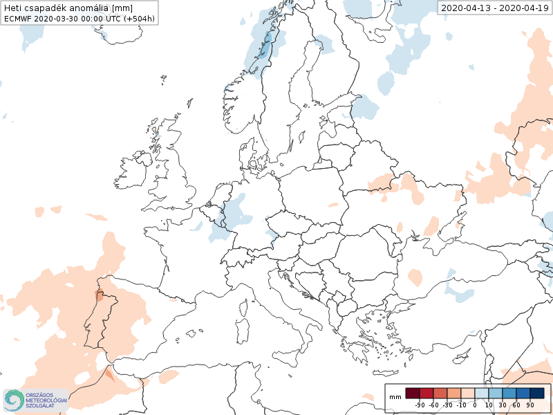 Modelos de Precipitación semanal Abril ECMWF 3ª Semana . Meteosojuela La Rioja.