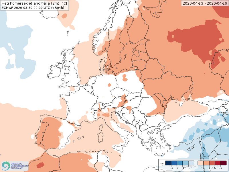 Modelos de Temperatura semanal Abril ECMWF 3ª Semana . Meteosojuela La Rioja.