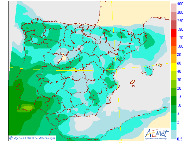 Precipitación Media según AEMET. 14 Meteosojuela La Rioja