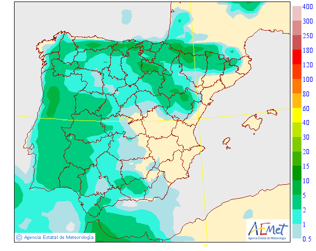 Precipitación Media según AEMET. 24 Meteosojuela La Rioja
