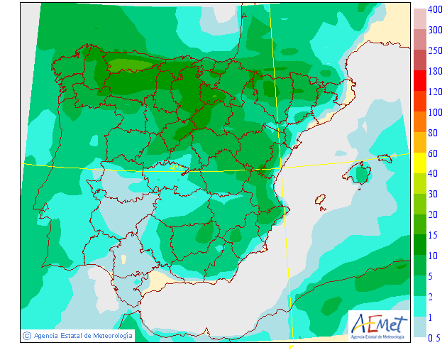Precipitación Media según AEMET. 26 Meteosojuela La Rioja