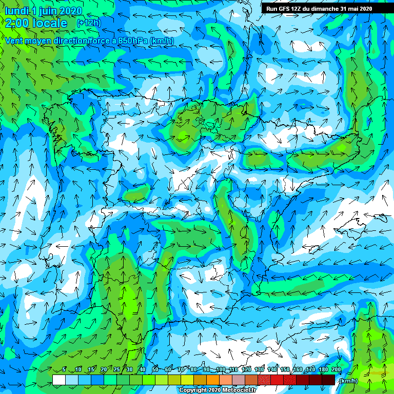 Animación Vientos en Superficie. Meteosojuela La Rioja