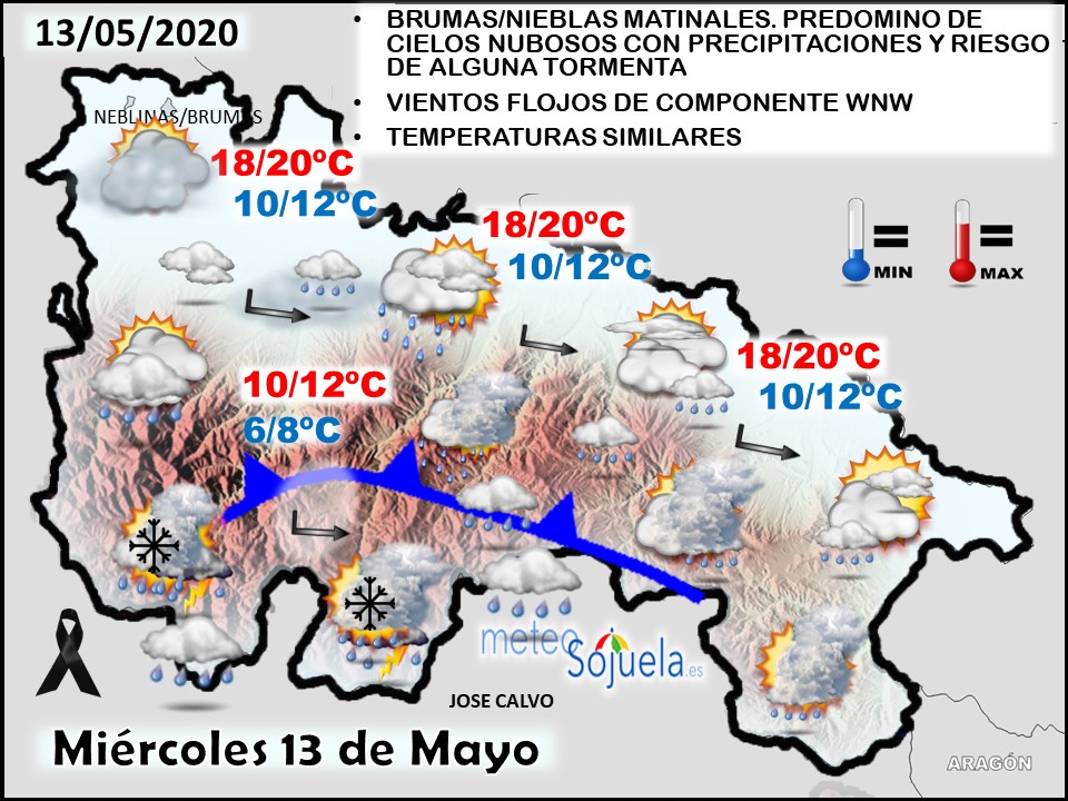 Mapa tiempo La Rioja. Meteosojuela