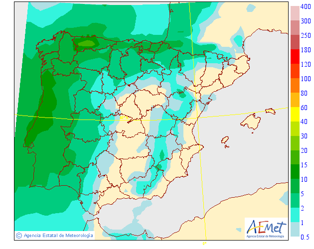 Precipitación Media según AEMET. 09 Meteosojuela La Rioja