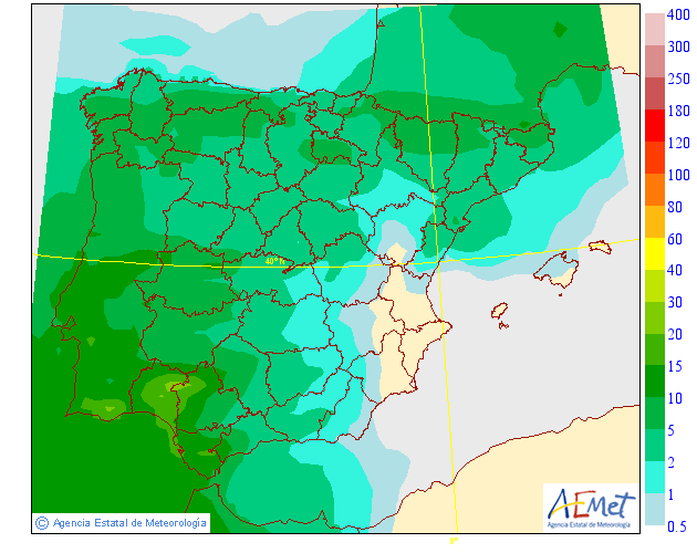 Precipitación Media según AEMET.13 Meteosojuela La Rioja