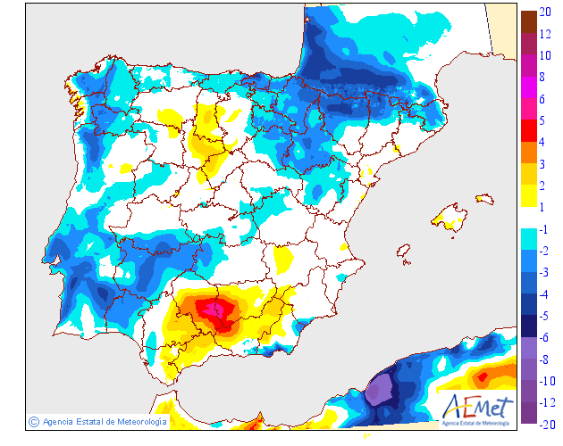 Variación de temperaturas máximas AEMET. 01 Meteosojuela