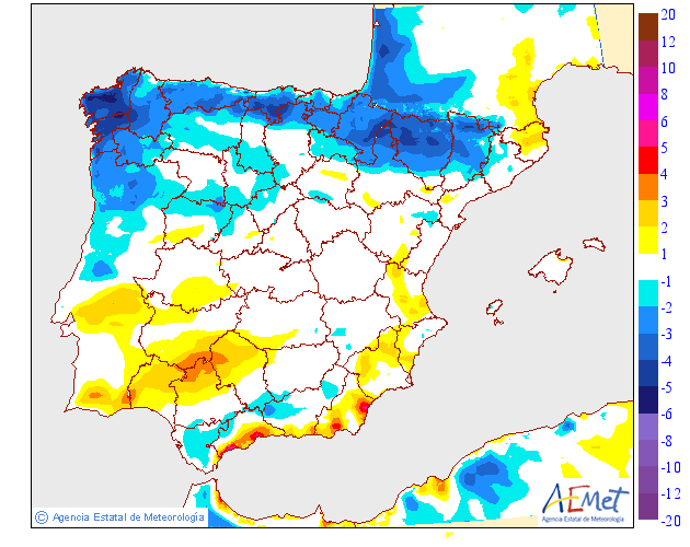 Precipitación Media según AEMET. 03 Meteosojuela La Rioja