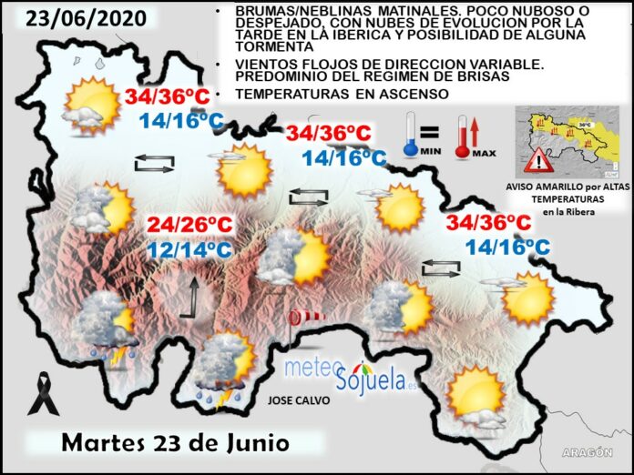 Mapa tiempo La Rioja. Meteosojuela Mapa tiempo La Rioja. Meteosojuela