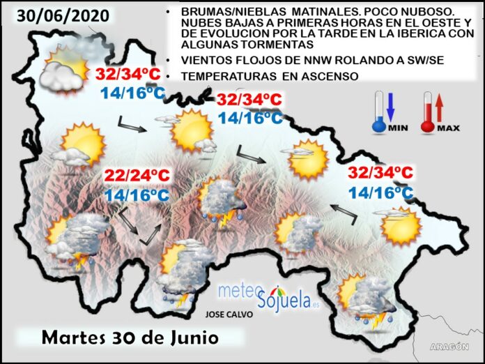 Mapa tiempo La Rioja. Meteosojuela