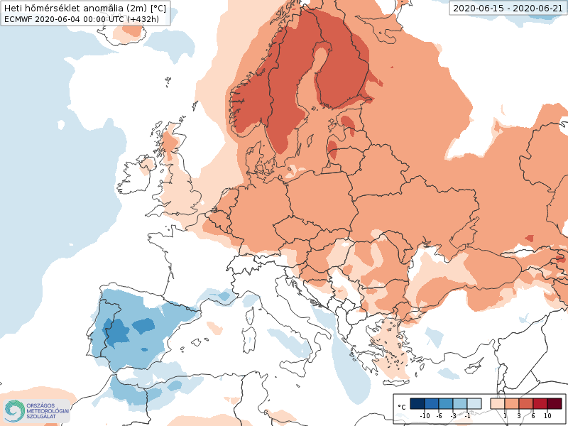 Modelos de Temperatura semanal Junio ECMWF 3ª Semana . Meteosojuela La Rioja.