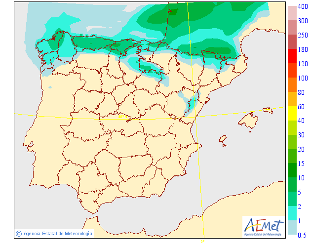 Precipitación Media según AEMET. Meteosojuela La Rioja