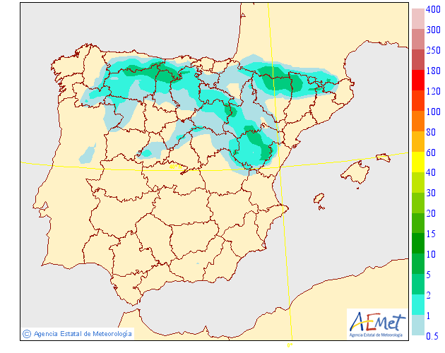 Precipitación Media según AEMET. Meteosojuela La Rioja