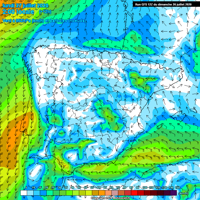 Animación Vientos en Superficie. Meteosojuela La Rioja