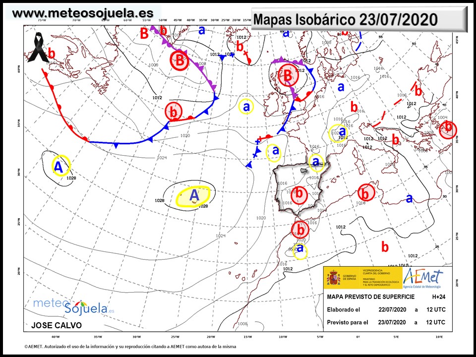 Mapa Isobárico La Rioja. Meteosojuela
