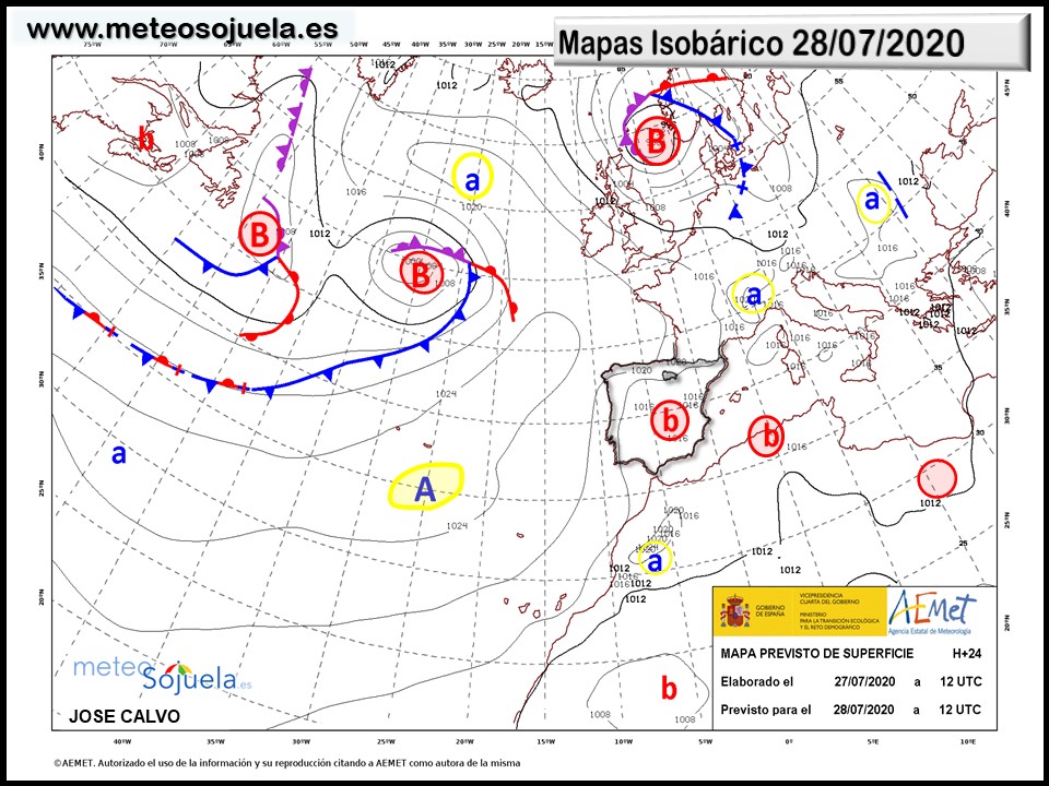 Mapa Isobárico La Rioja. Meteosojuela