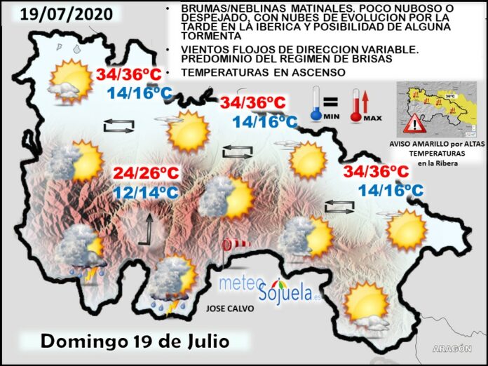 Mapa tiempo La Rioja. Meteosojuela Mapa tiempo La Rioja. Meteosojuela