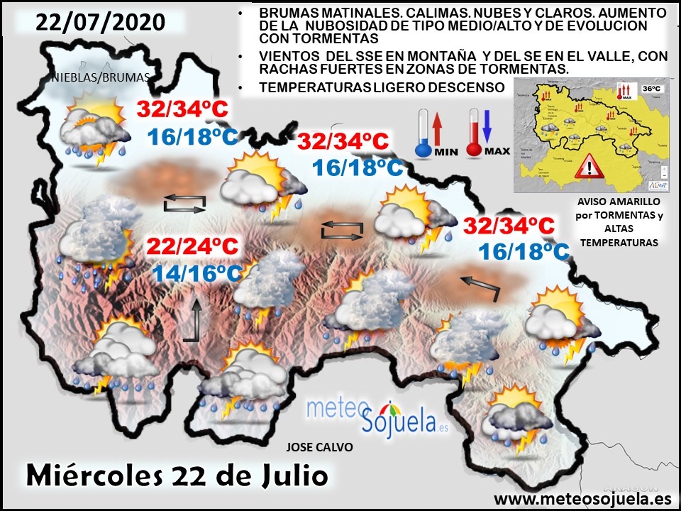 Mapa tiempo La Rioja. 