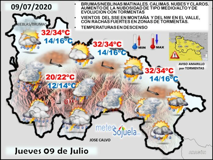 Mapa tiempo La Rioja. Meteosojuela Mapa tiempo La Rioja. Meteosojuela