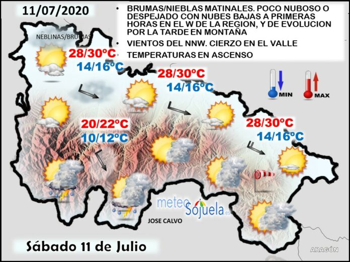 Mapa tiempo La Rioja. Meteosojuela Mapa tiempo La Rioja. Meteosojuela
