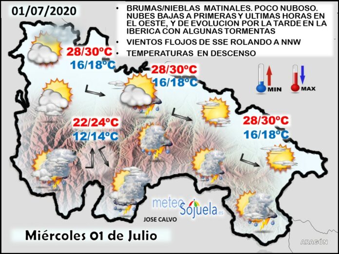 Mapa tiempo La Rioja. Meteosojuela