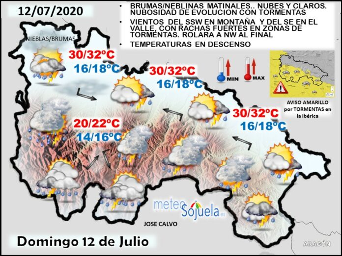Mapa tiempo La Rioja. Meteosojuela Mapa tiempo La Rioja. Meteosojuela