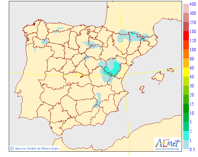 Precipitación Media según AEMET. Meteosojuela La Rioja