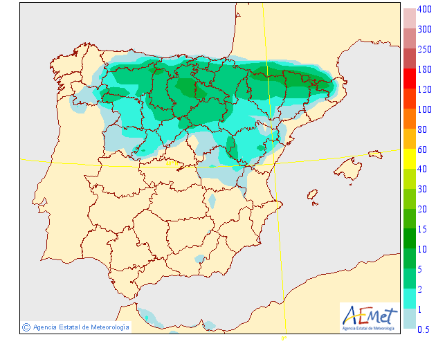 Probabilidad de Precipitación según AEMET. 12 Meteosojuela La Rioja