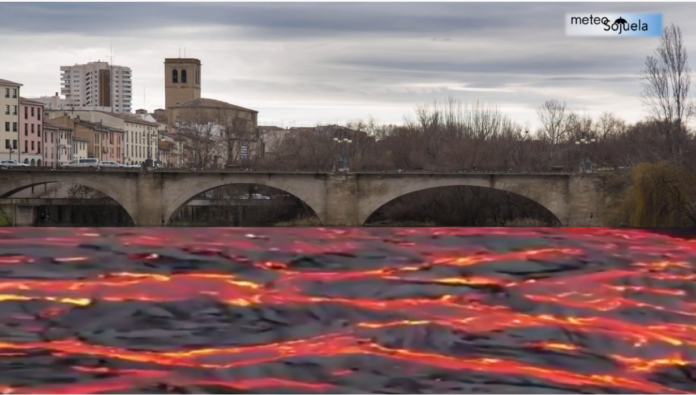 Rios de lava por Logroño.