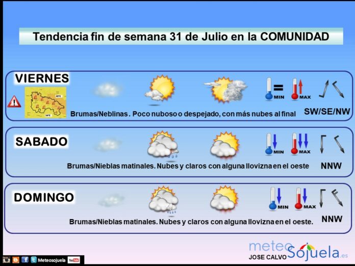Tendencia del tiempo en La Rioja 31 07 Meteosojuela La Rioja. Jose Calvo Tendencia del tiempo en La Rioja 31 07 Meteosojuela La Rioja. Jose Calvo