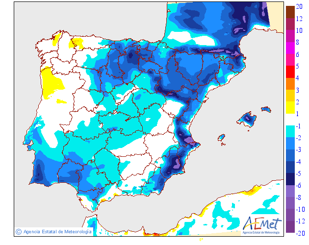 Variación de temperaturas máximas AEMET. 02 Meteosojuela
