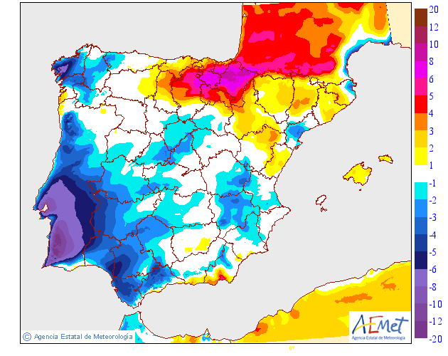 Variación de temperaturas máximas AEMET. 08 Meteosojuela