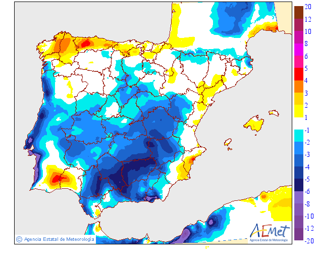 Variación de temperaturas máximas AEMET. 22 Meteosojuela