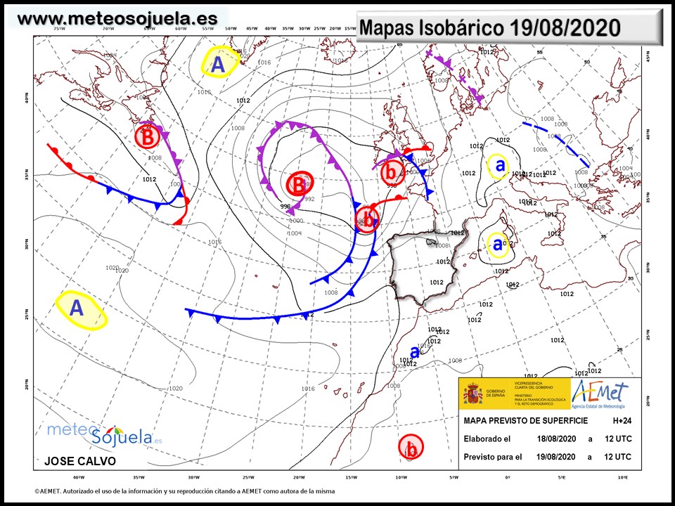 Mapa Isobárico La Rioja. Meteosojuela
