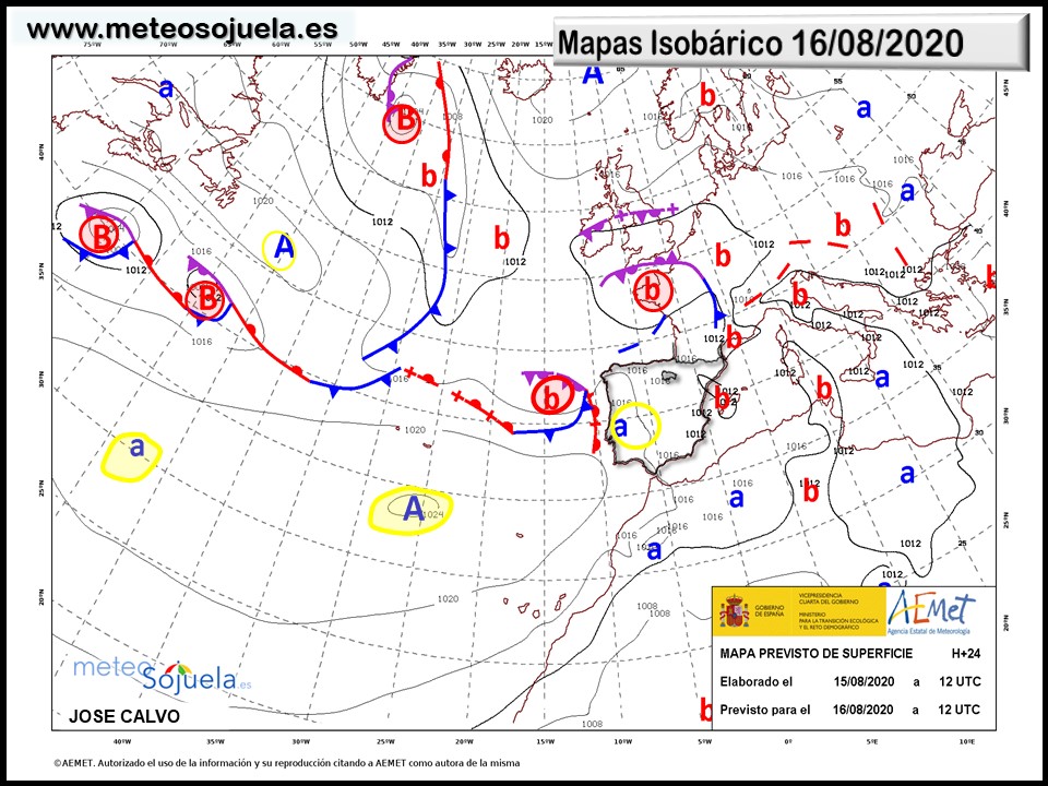 Mapa Isobárico La Rioja. Meteosojuela