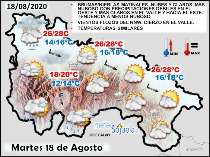 Mapa tiempo La Rioja. Meteosojuela Mapa tiempo La Rioja. Meteosojuela