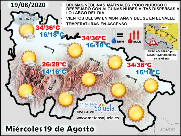 Mapa tiempo La Rioja. Meteosojuela