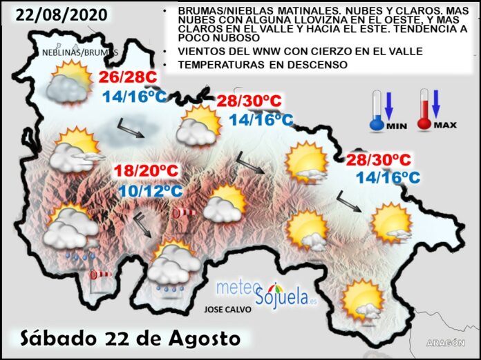 Mapa tiempo La Rioja. Meteosojuela Mapa tiempo La Rioja. Meteosojuela